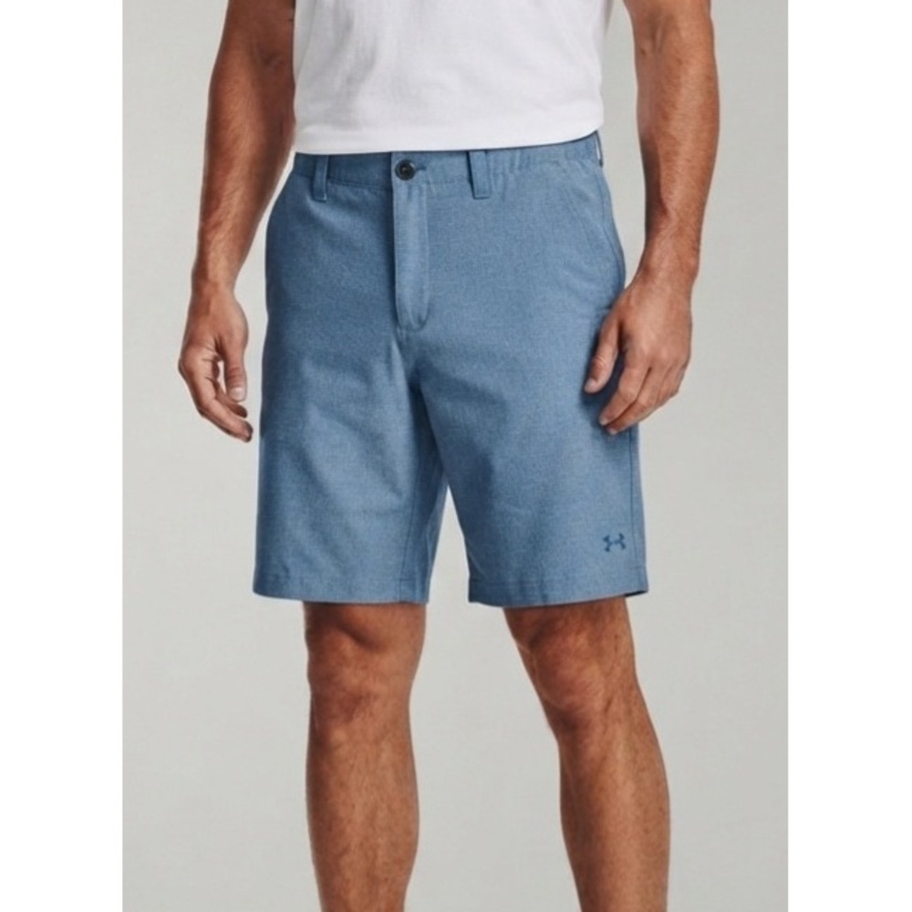 Under Armour HeatGear Golf Performance Athletic Shorts Blue 30